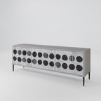 GHOSTLY GRADIENTS TV-Lowboard mit 3 Türen in Grau