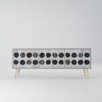 GHOSTLY GRADIENTS TV-Lowboard mit 3 Türen in Grau