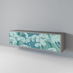 ASIAN SWAY TV-Lowboard mit 3 Türen in Grau