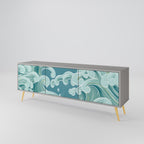 ASIAN SWAY TV-Lowboard mit 3 Türen in Grau