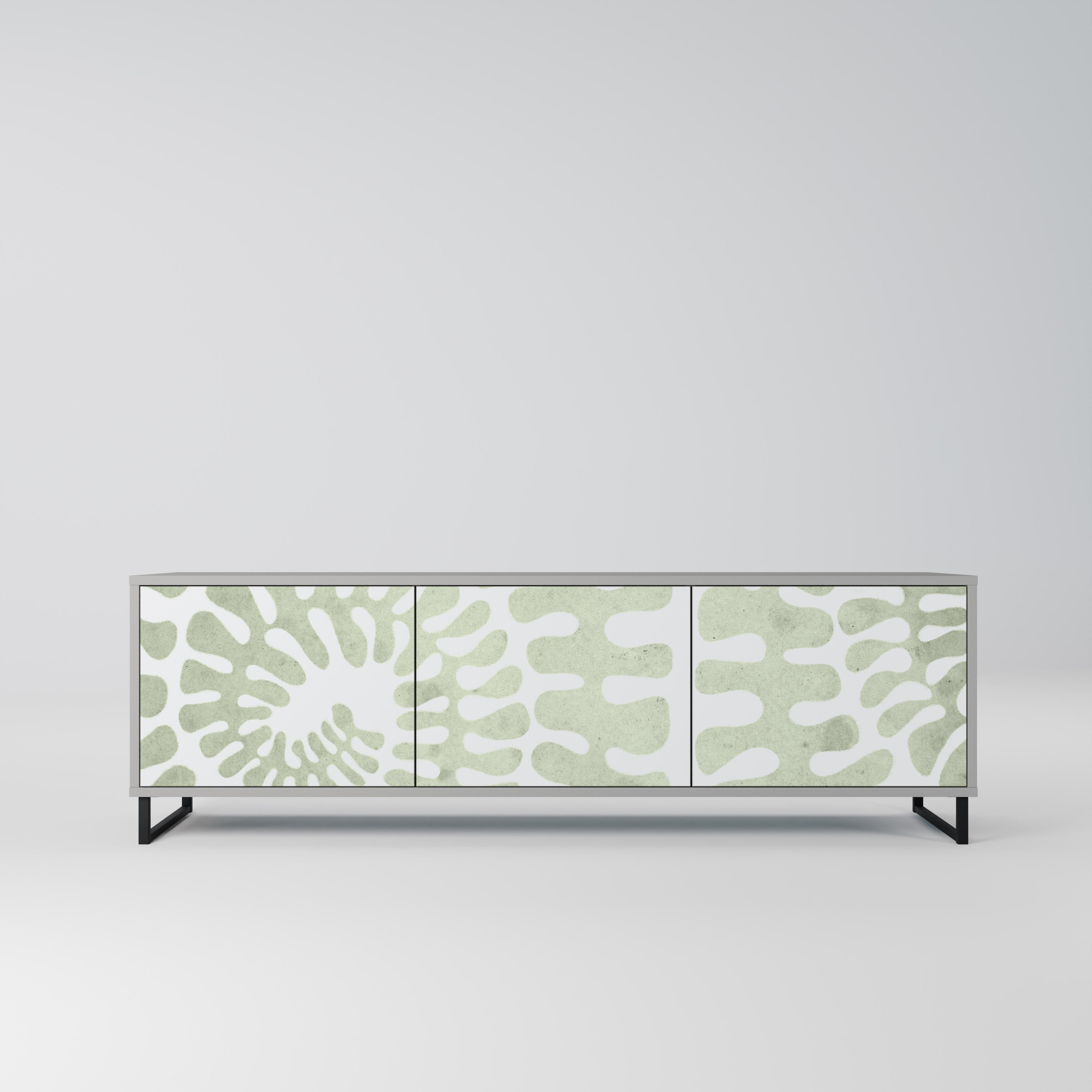 HELIX DANCE 3-Door TV Stand in Grey Finish