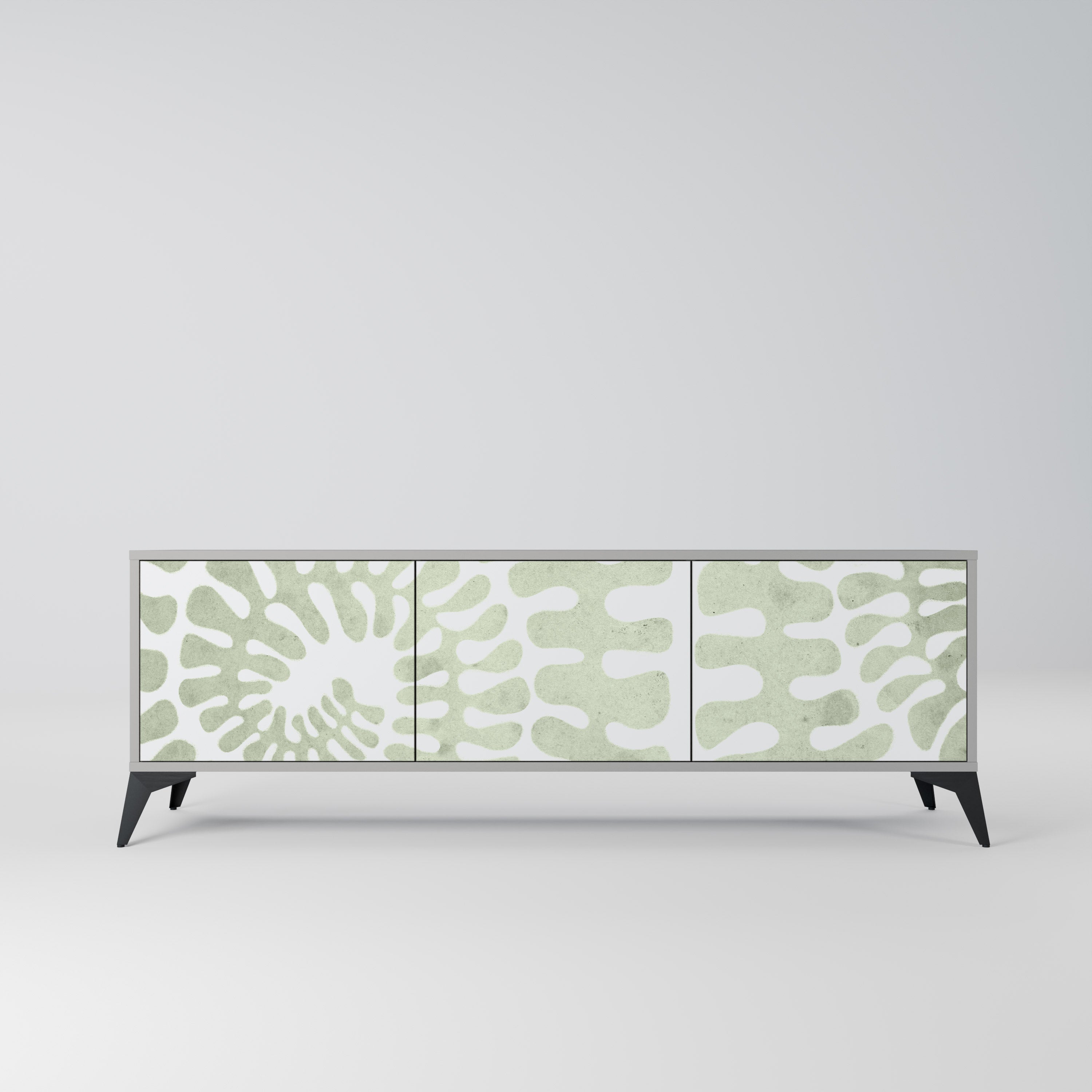 HELIX DANCE 3-Door TV Stand in Grey Finish