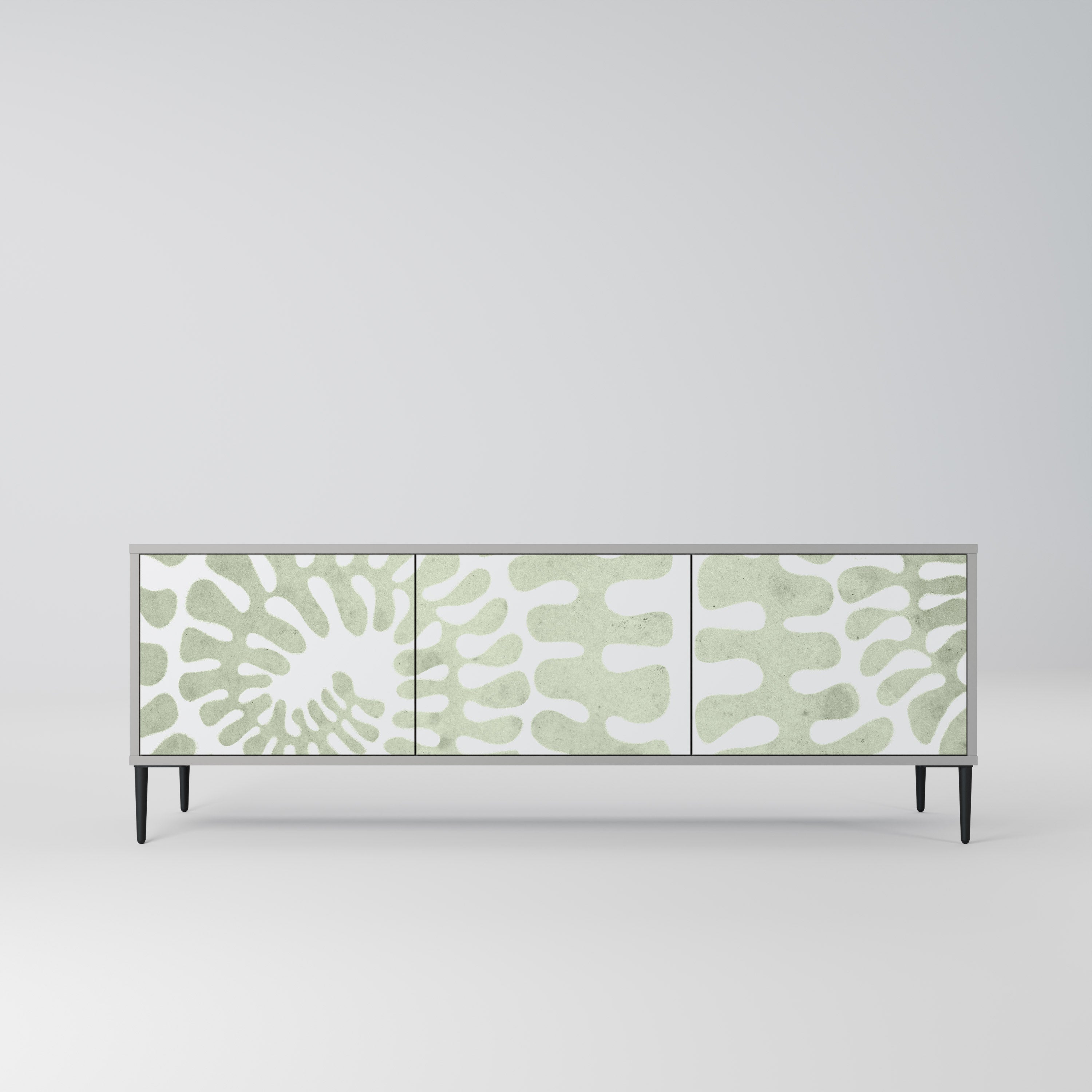 HELIX DANCE 3-Door TV Stand in Grey Finish