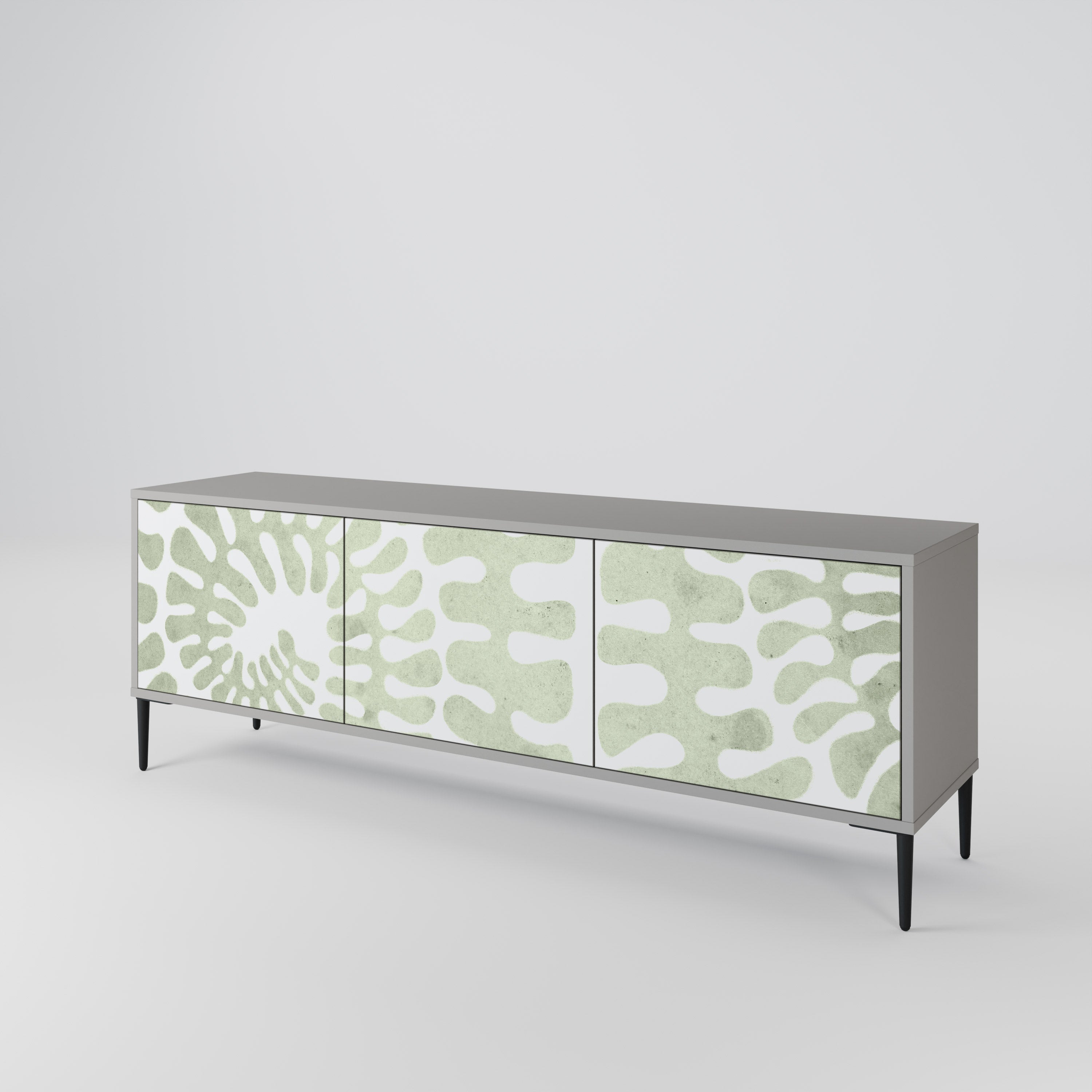 HELIX DANCE 3-Door TV Stand in Grey Finish