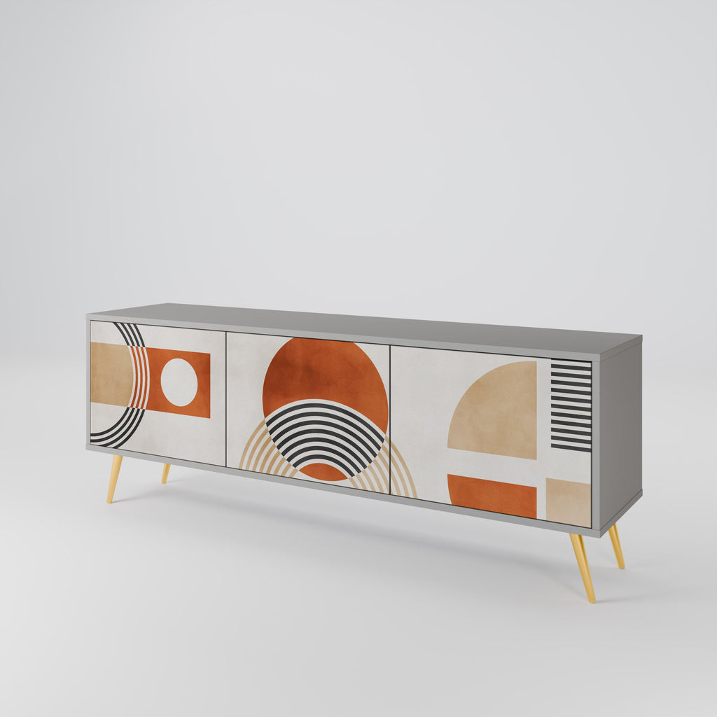 SPACE AROUND TV-Lowboard mit 3 Türen in Grau