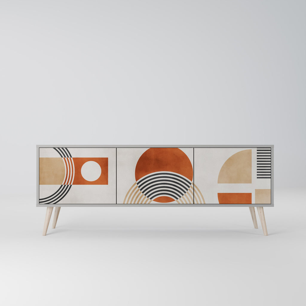 SPACE AROUND TV-Lowboard mit 3 Türen in Grau