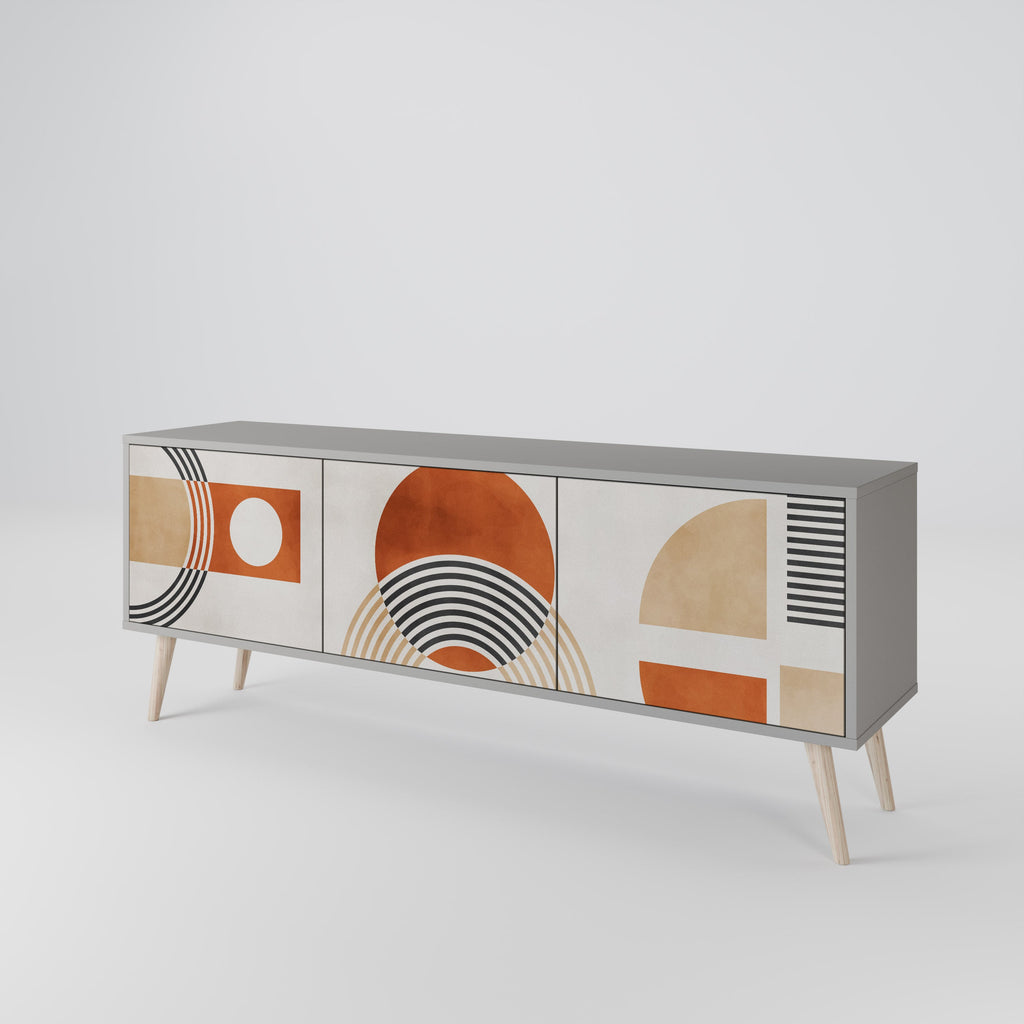 SPACE AROUND TV-Lowboard mit 3 Türen in Grau