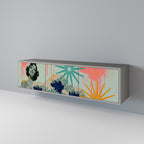 KANAGAWA BEAUTY TV-Lowboard mit 3 Türen in Grau