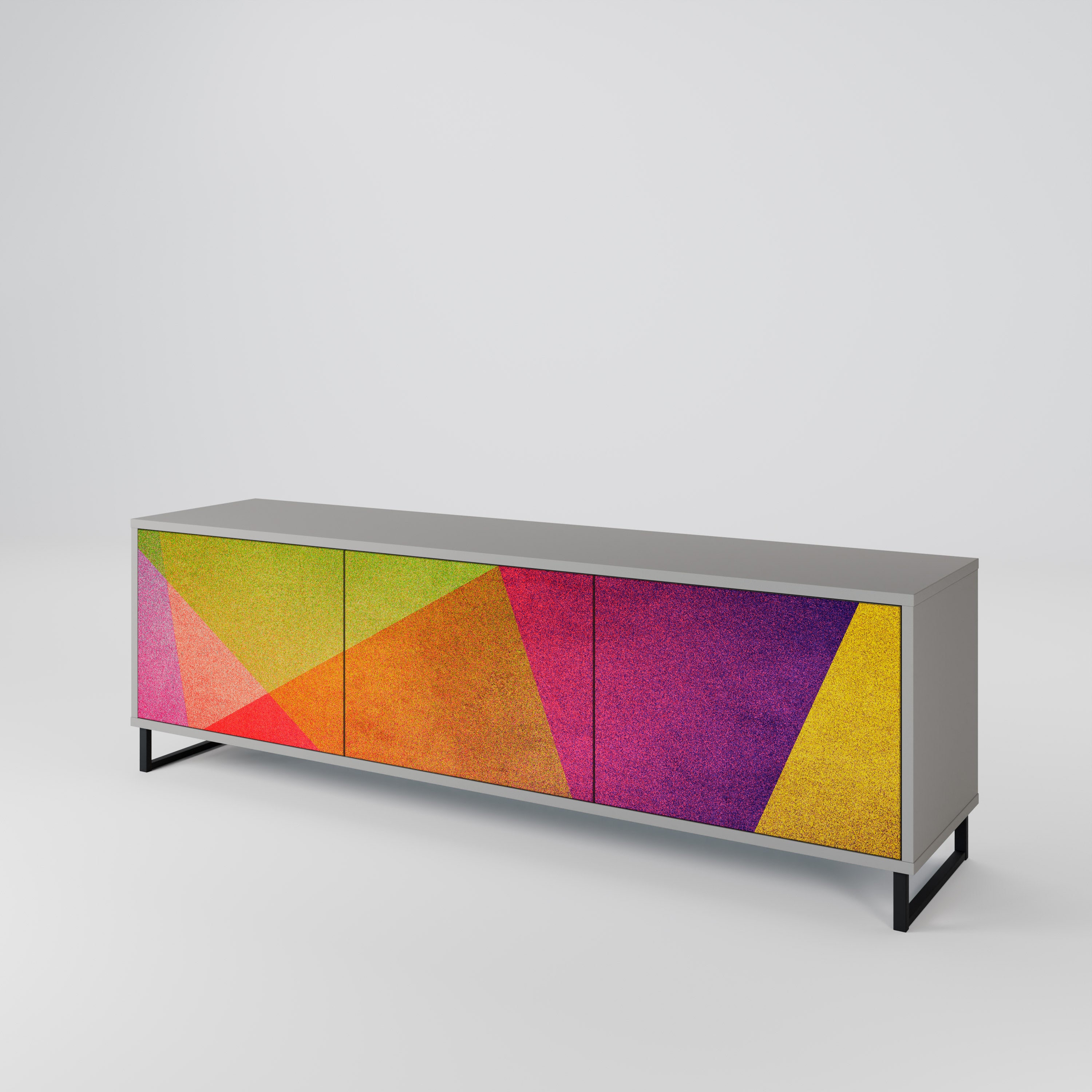 VIVID GEOMETRY 3-Door TV Cabinet
