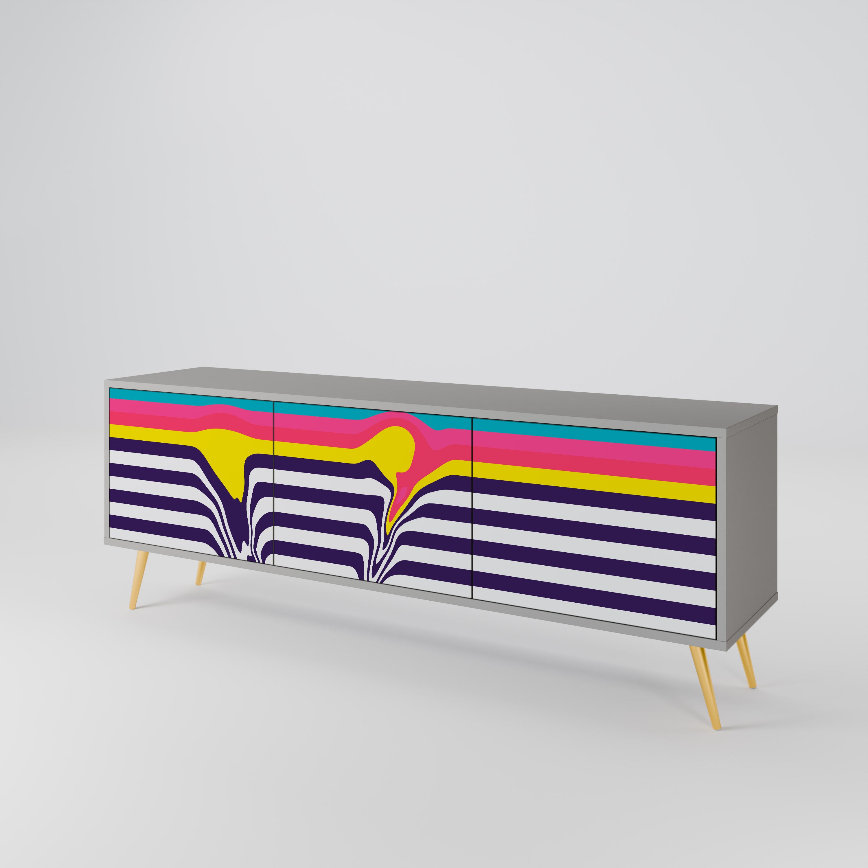 TONE COLLAPSE 3-Door TV Cabinet