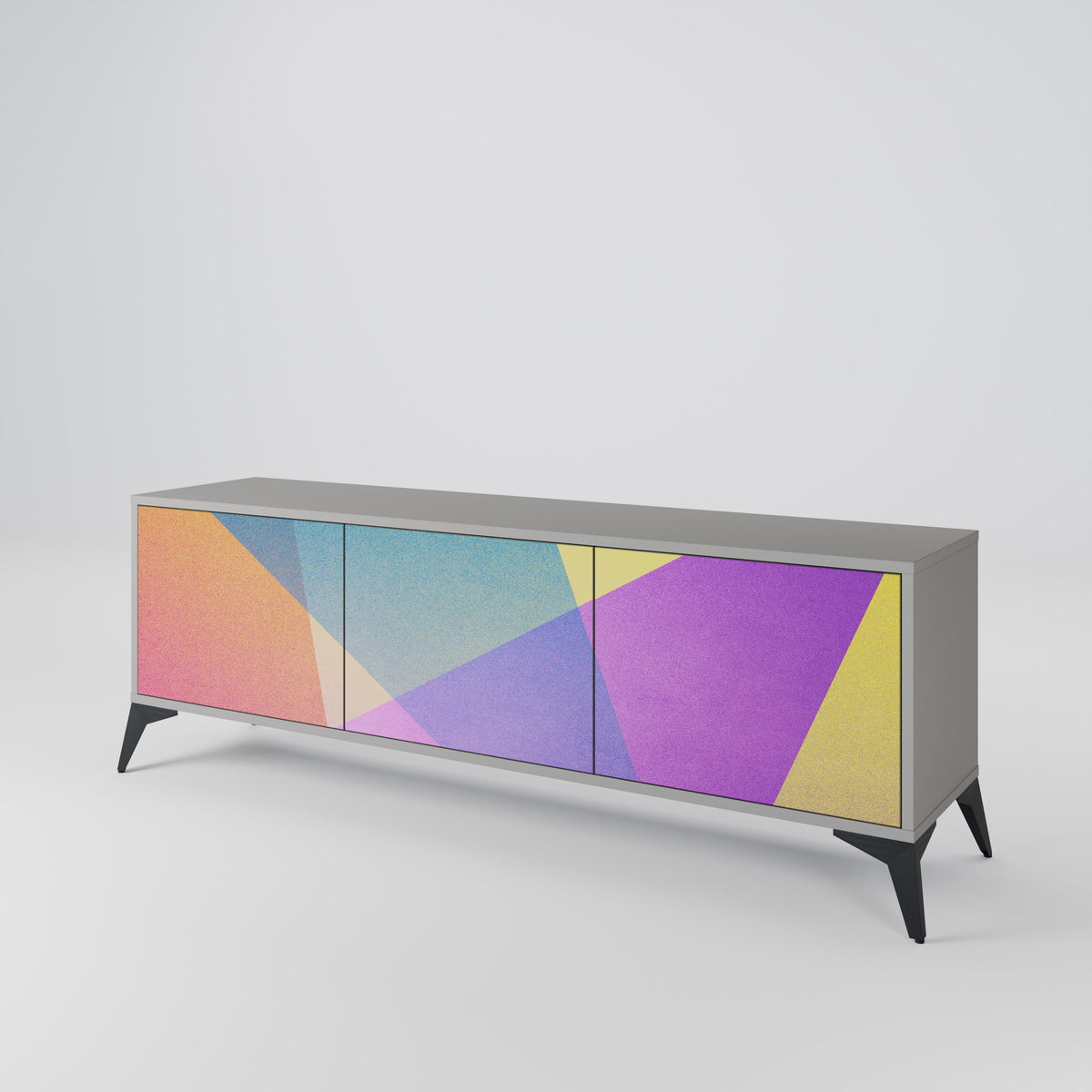 BRIGHT GEOMETRY 3-türiges TV-Lowboard