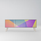 BRIGHT GEOMETRY TV-Lowboard mit 3 Türen in Grau