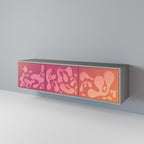 IRREGULAR PINK TV-Lowboard mit 3 Türen in Grau