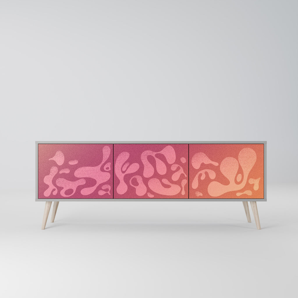 IRREGULAR PINK TV-Lowboard mit 3 Türen in Grau