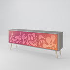 IRREGULAR PINK TV-Lowboard mit 3 Türen in Grau