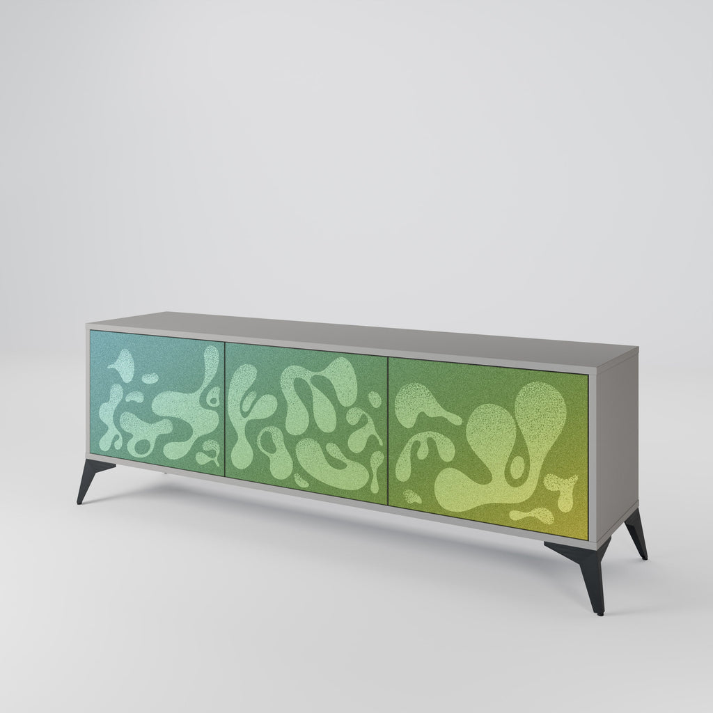 IRREGULAR BLUE TV-Lowboard mit 3 Türen in Grau