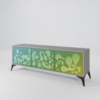 IRREGULAR BLUE TV-Lowboard mit 3 Türen in Grau