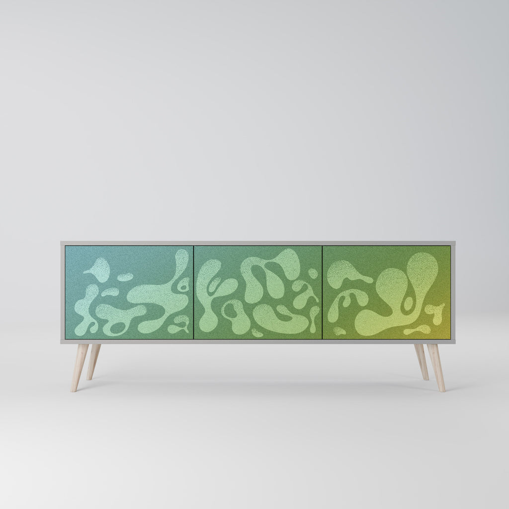 IRREGULAR BLUE TV-Lowboard mit 3 Türen in Grau