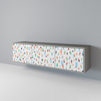 ENERGETIC SPOTS TV-Lowboard mit 3 Türen in Grau