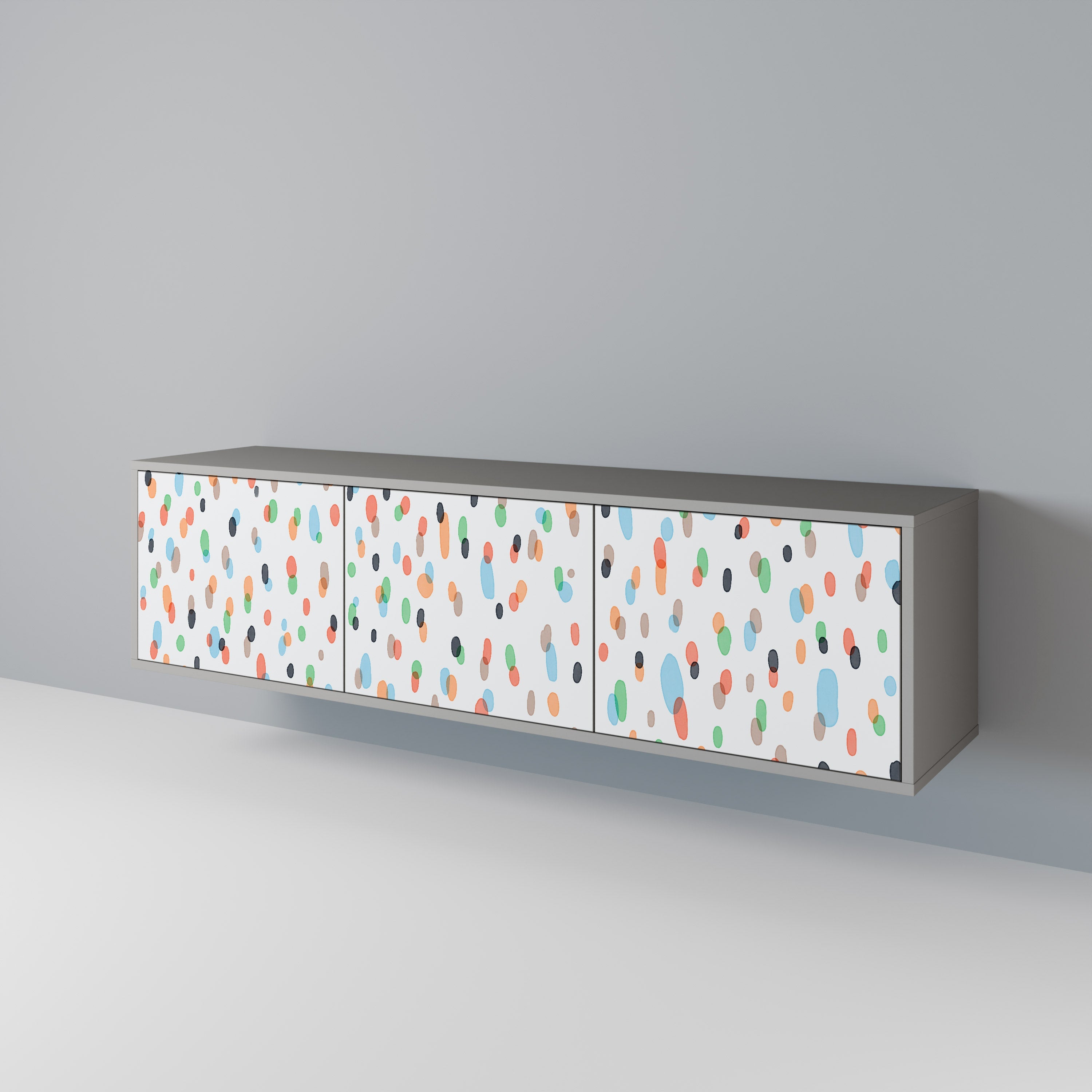 ENERGETIC SPOTS TV-Lowboard mit 3 Türen in Grau