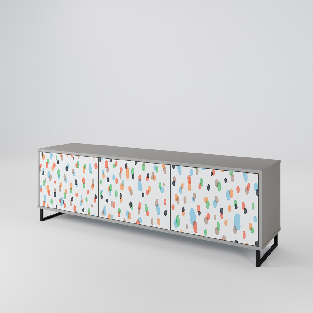 ENERGETIC SPOTS TV-Lowboard mit 3 Türen in Grau