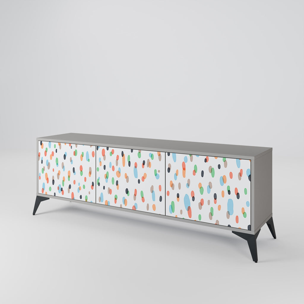 ENERGETIC SPOTS TV-Lowboard mit 3 Türen in Grau
