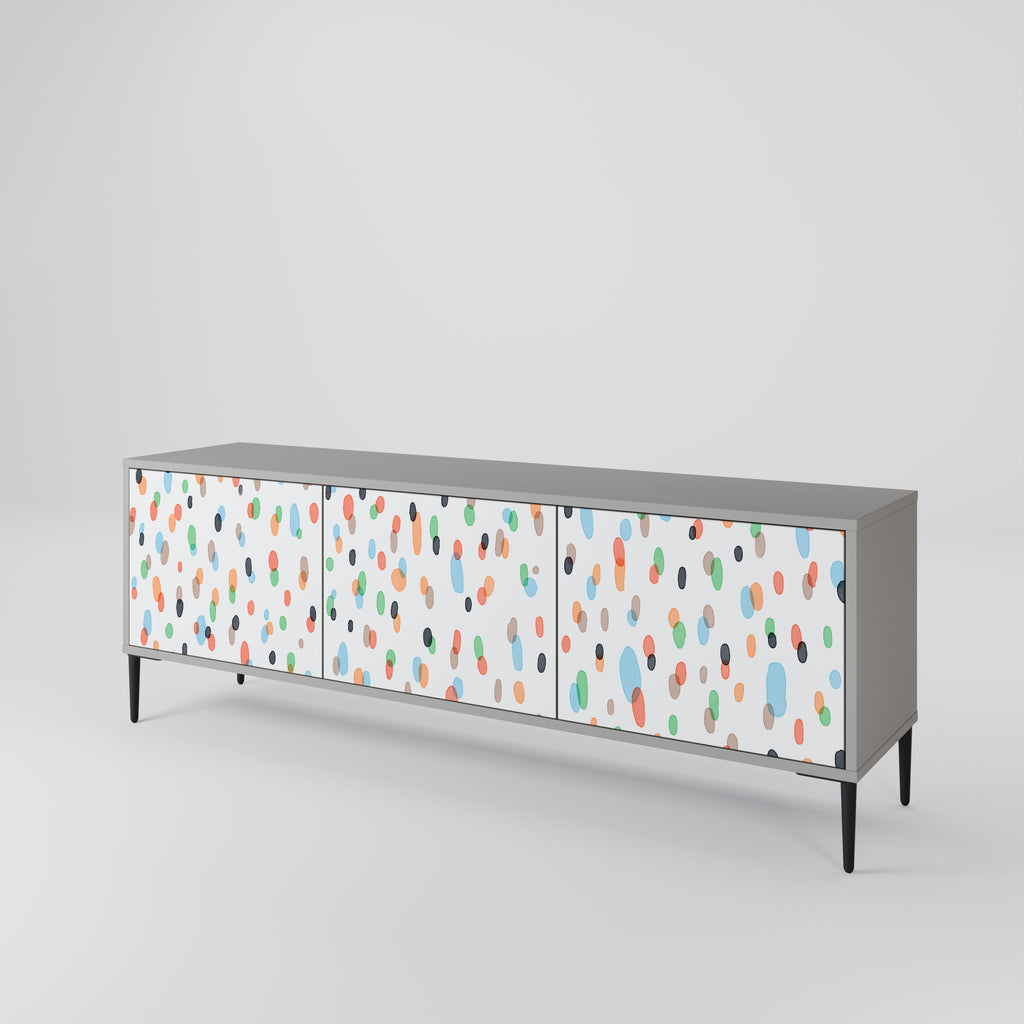 ENERGETIC SPOTS TV-Lowboard mit 3 Türen in Grau