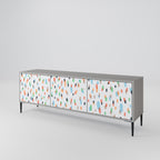 ENERGETIC SPOTS TV-Lowboard mit 3 Türen in Grau