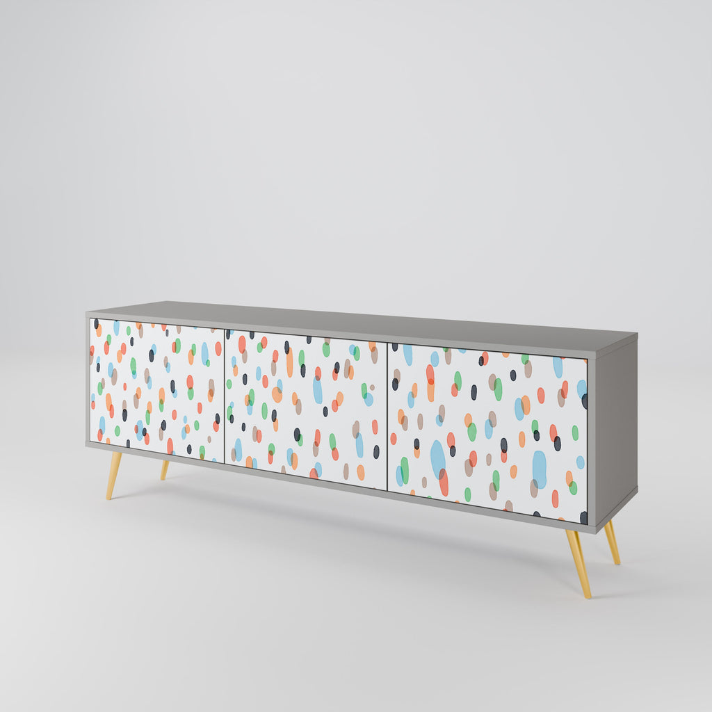 ENERGETIC SPOTS TV-Lowboard mit 3 Türen in Grau