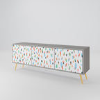 ENERGETIC SPOTS TV-Lowboard mit 3 Türen in Grau