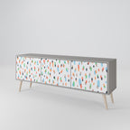 ENERGETIC SPOTS TV-Lowboard mit 3 Türen in Grau