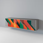 MAKESHIFT ARTISTRY TV-Lowboard mit 3 Türen in Grau