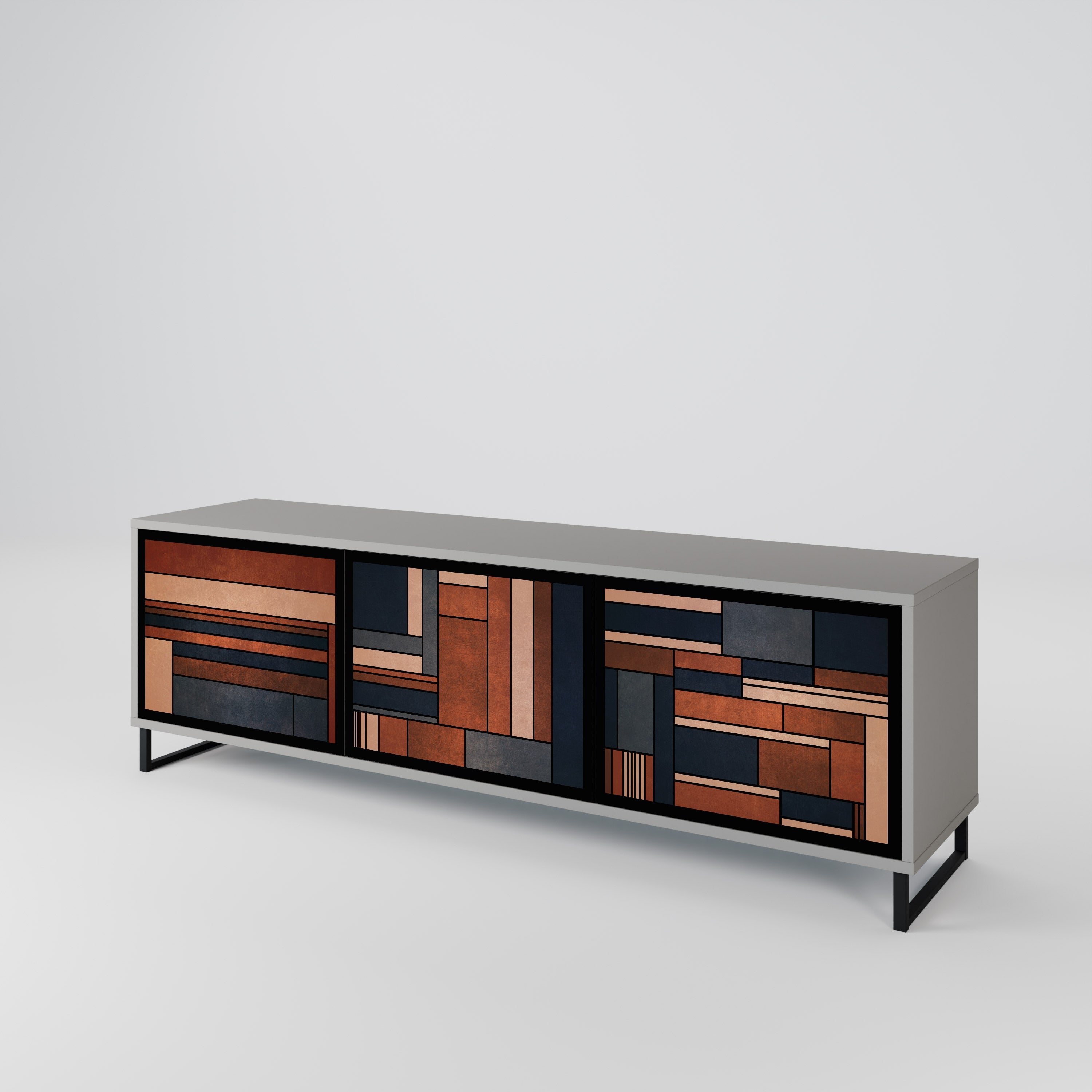 INTREPID FORMATION TV-Lowboard mit 3 Türen in Grau