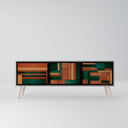 EARTHY FIGURES TV-Lowboard mit 3 Türen in Grau