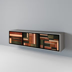 FIGURES OF NATURE TV-Lowboard mit 3 Türen in Grau