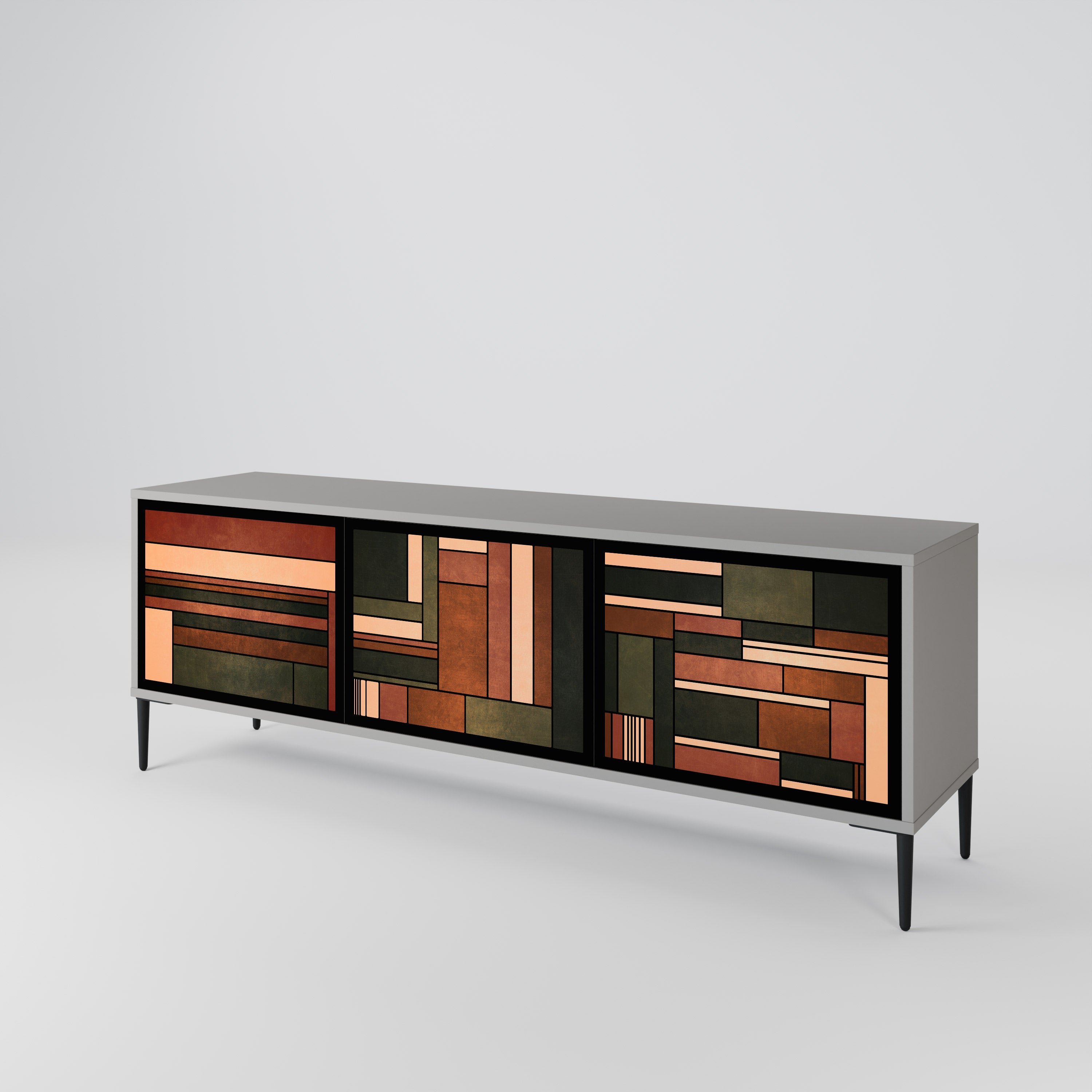 FIGURES OF NATURE 3-Door TV Cabinet