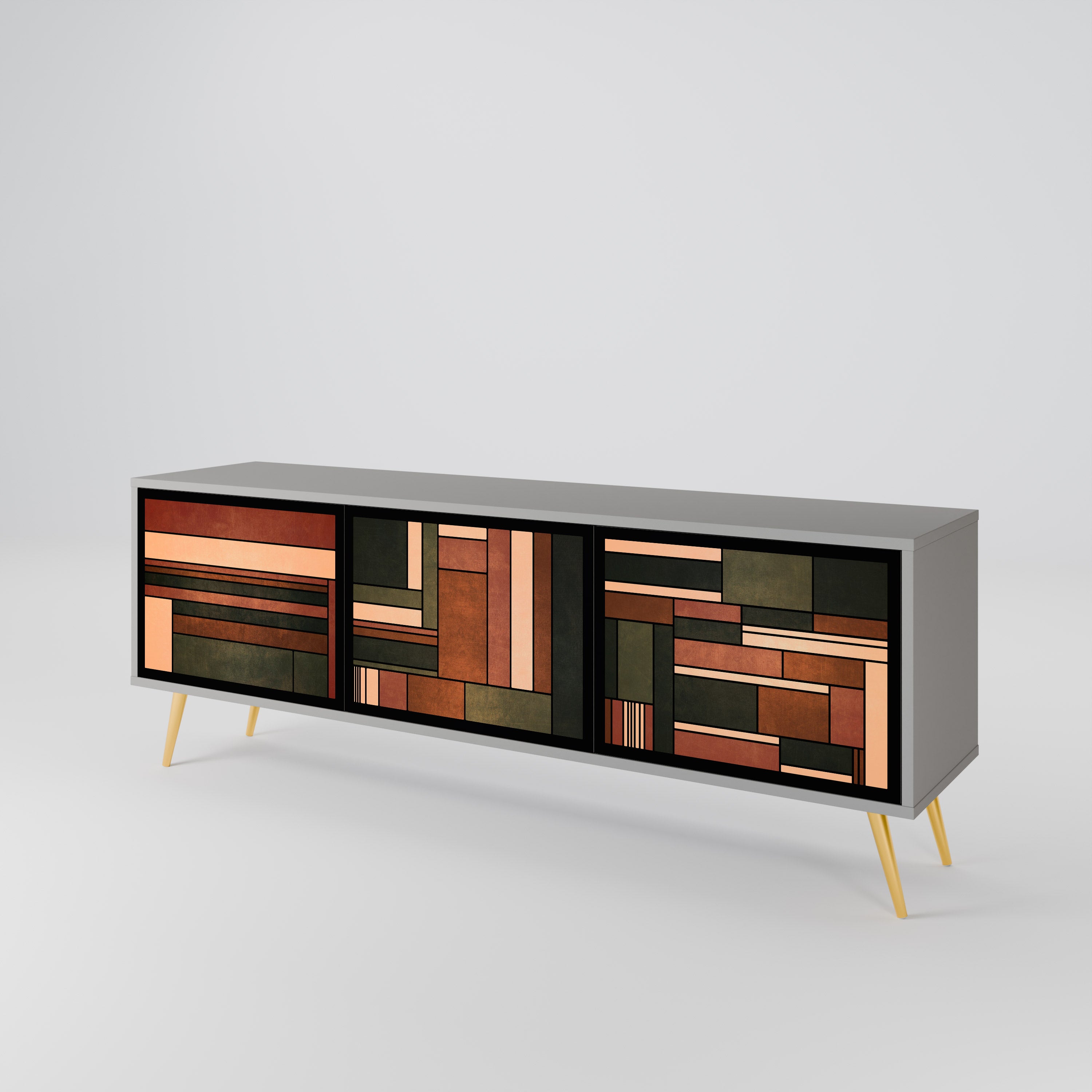 FIGURES OF NATURE 3-Door TV Cabinet