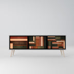 FIGURES OF NATURE TV-Lowboard mit 3 Türen in Grau