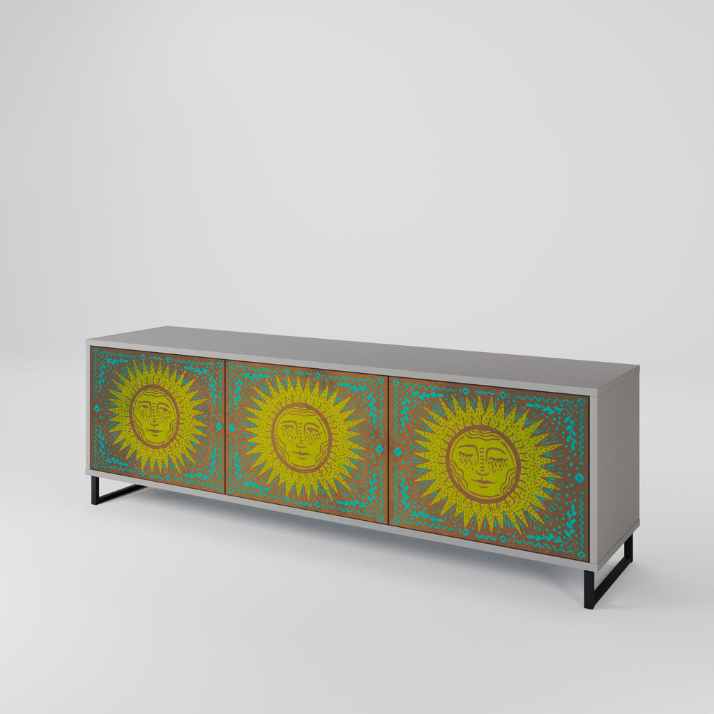 SUNSHINE EULOGY TV-Lowboard mit 3 Türen in Grau