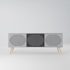 POLYGON ILLUSION TV-Lowboard mit 3 Türen in Grau