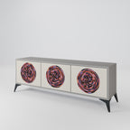 BROWN CIRCLES TV-Lowboard mit 3 Türen in Grau