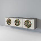 GREEN CIRCLES TV-Lowboard mit 3 Türen in Grau