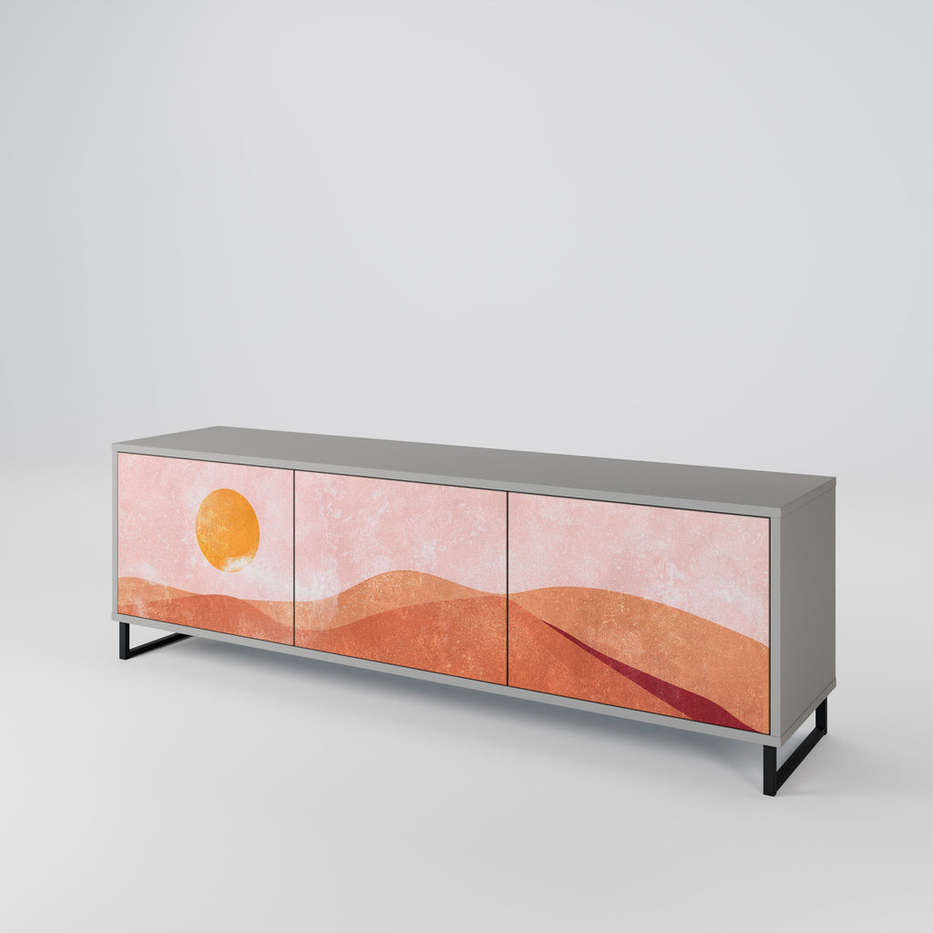 LUMINOUS SUNLIGHT TV-Lowboard mit 3 Türen in Grau