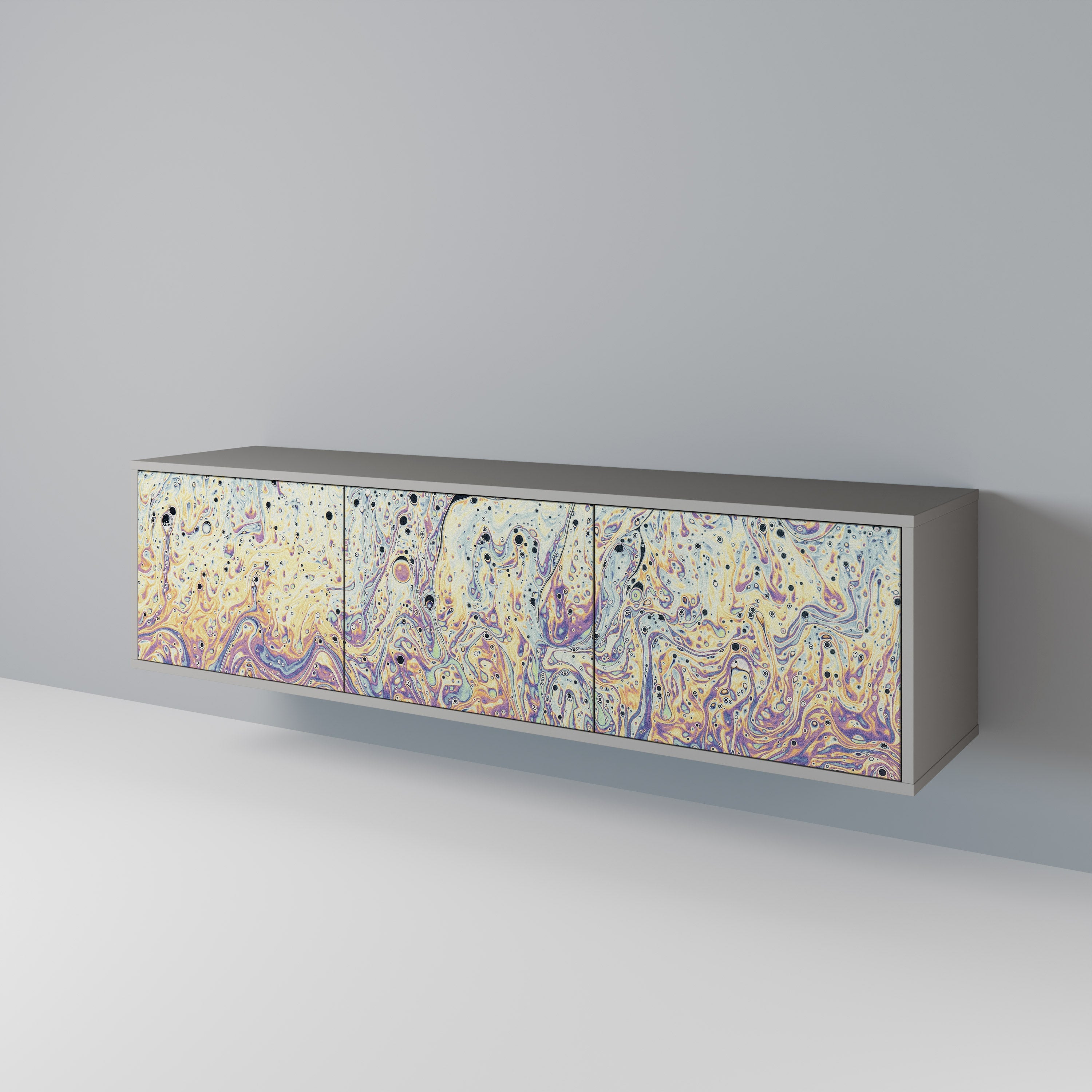 MOSAIC OF COLORS TV-Lowboard mit 3 Türen in Grau