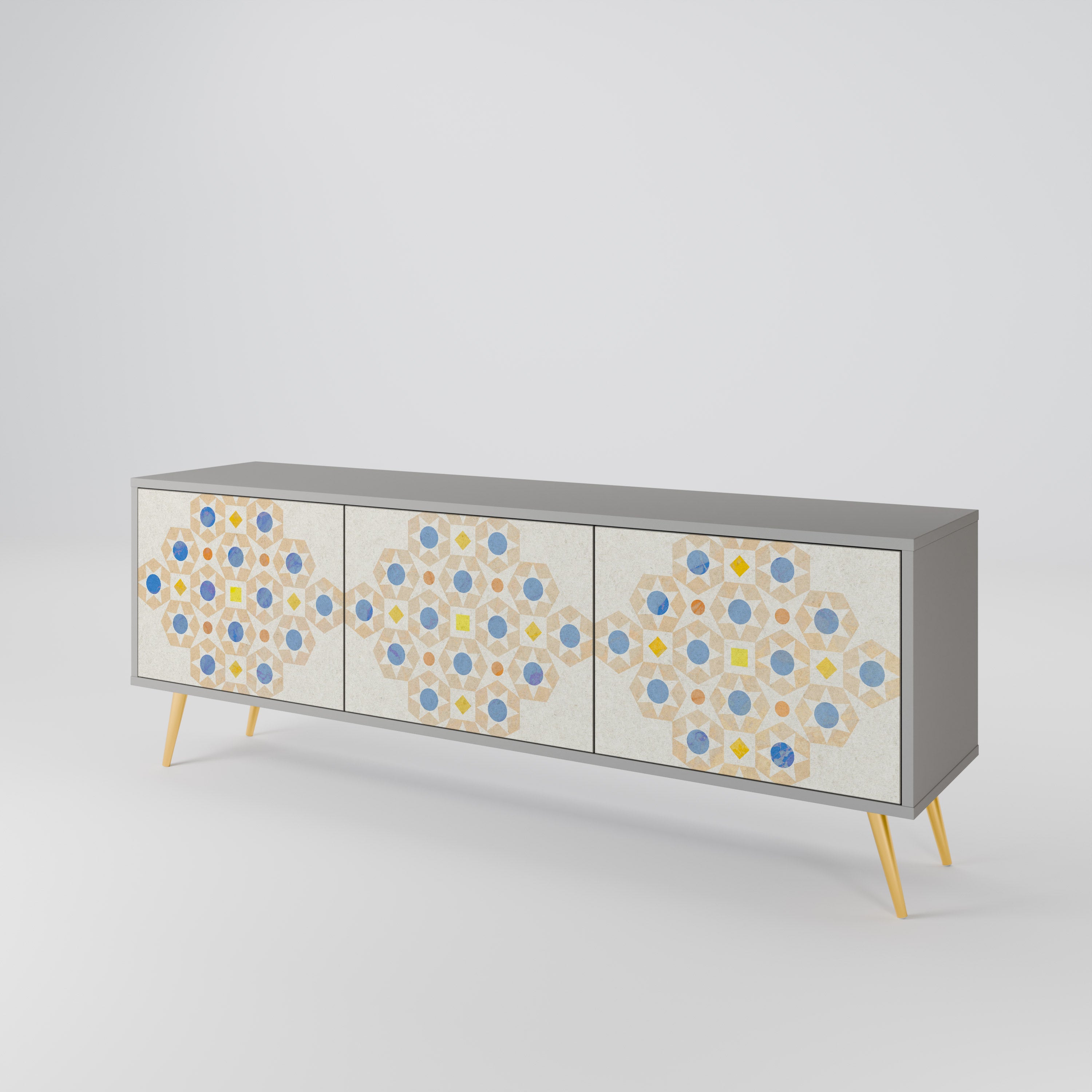 PATTERNED PRISM 3-Door TV Cabinet