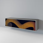 HOLLOW TIME TV-Lowboard mit 3 Türen in Grau