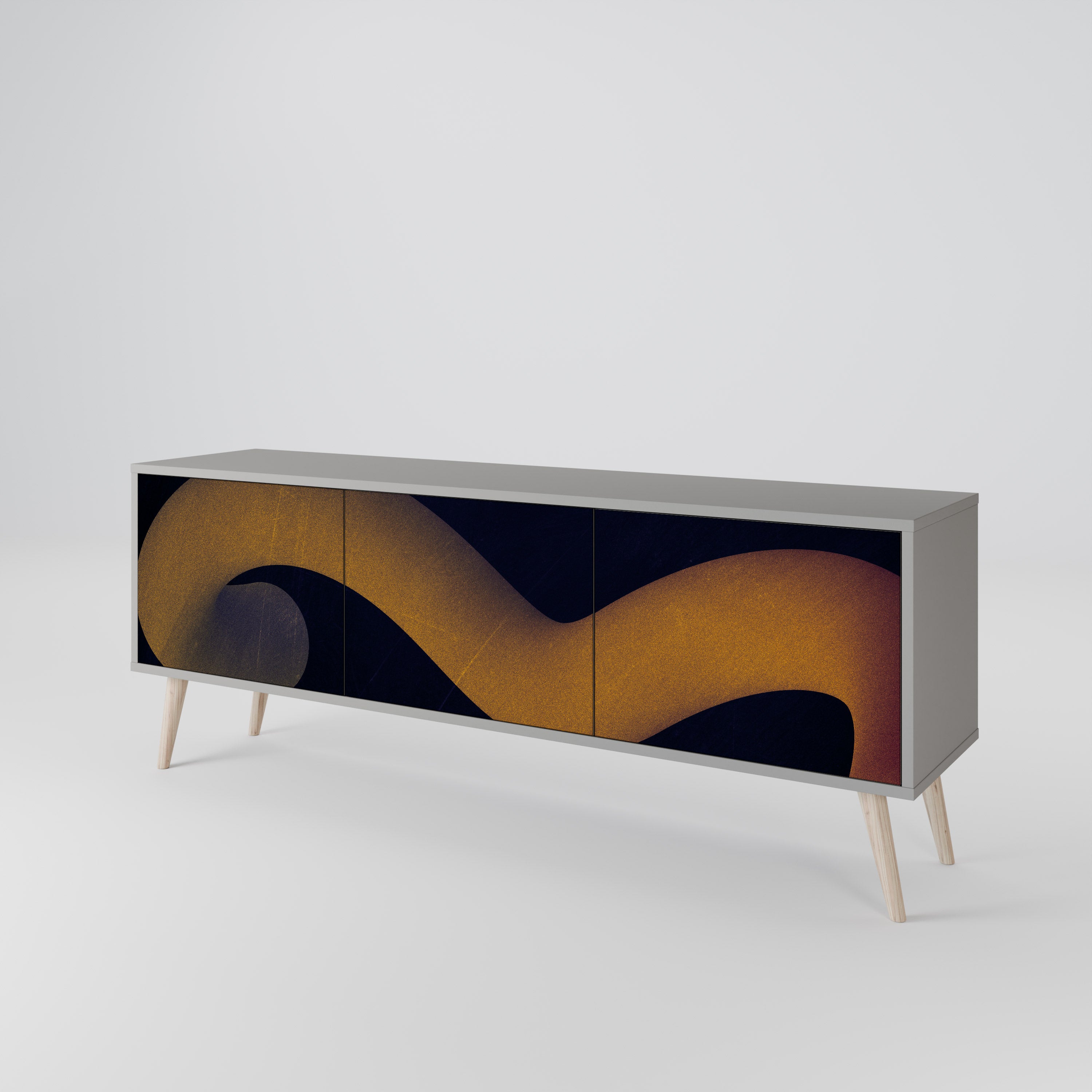 HOLLOW TIME 3-Door TV Cabinet