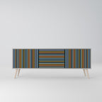 LINEOUT SPECTRUM 3-Door TV Stand in Grey Finish