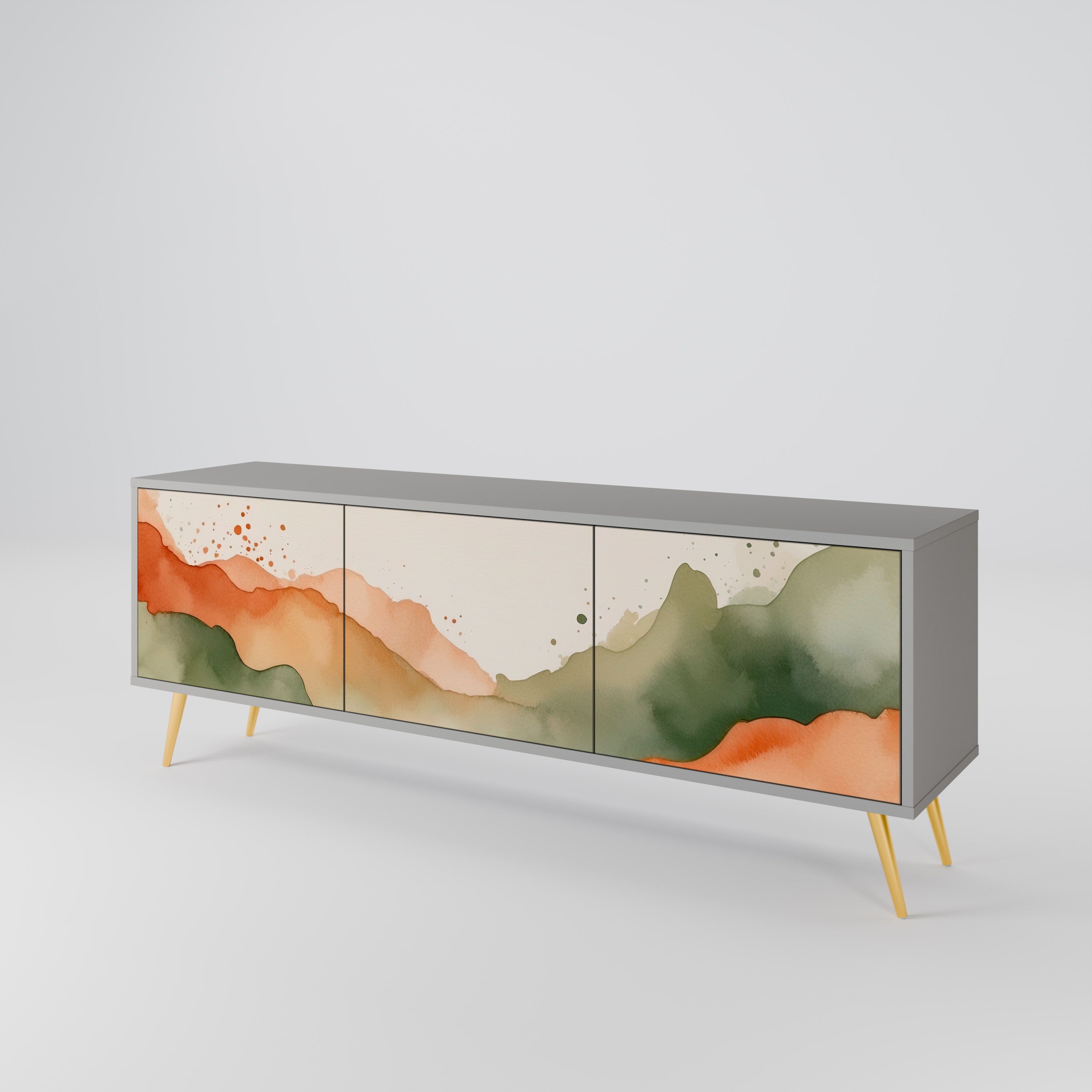 WATERCOLOUR PEAKS 3-Door TV Cabinet