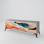 ABSTRACT LANDSCAPE TV-Lowboard mit 3 Türen in Grau